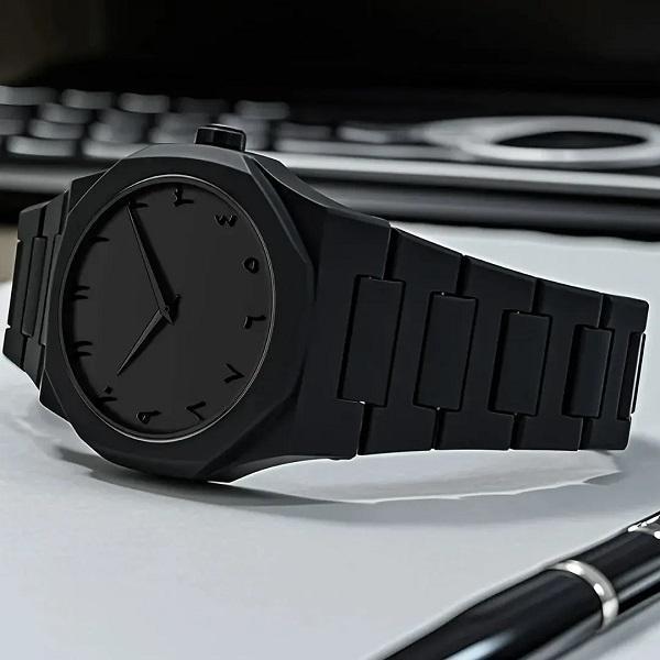 👑 Luxury Feel | All-Black Minimalist Wrist Watch | Best for Fashion & Gifts 🎁
