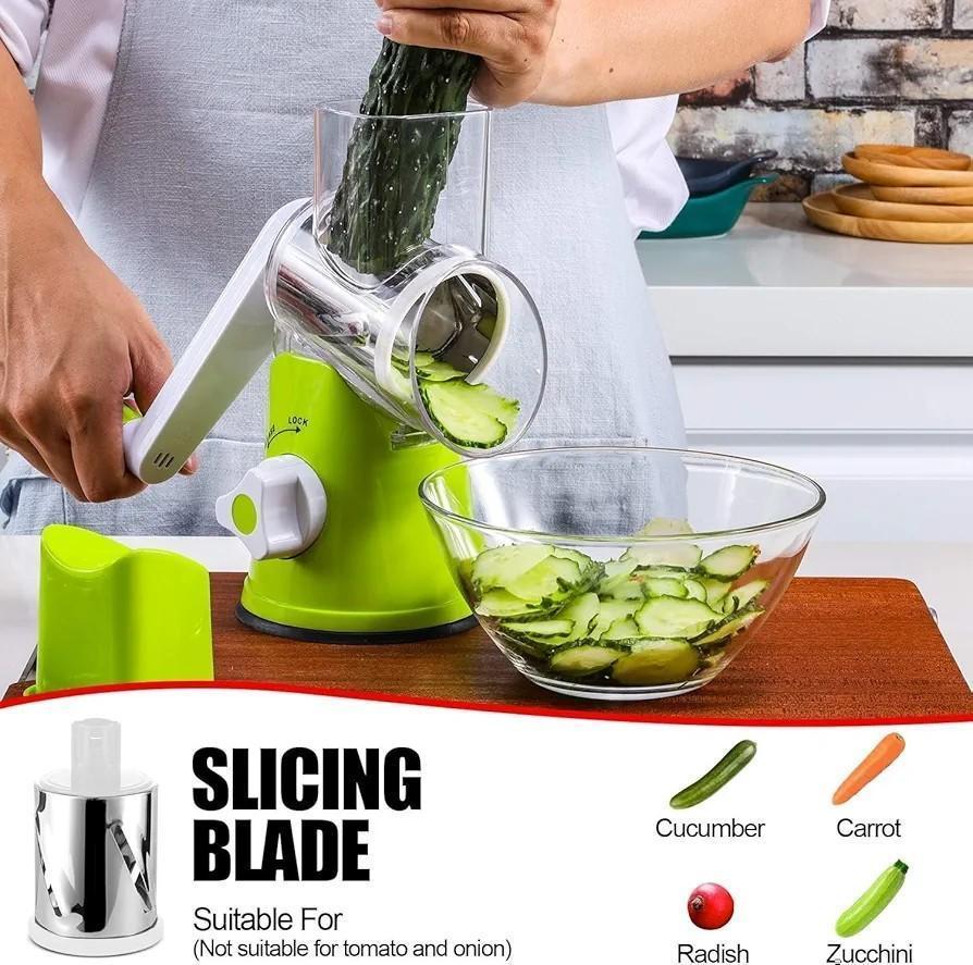 🥕 Compact Vegetable Cutter - 3-in-1 Slicer & Shredder 🔪