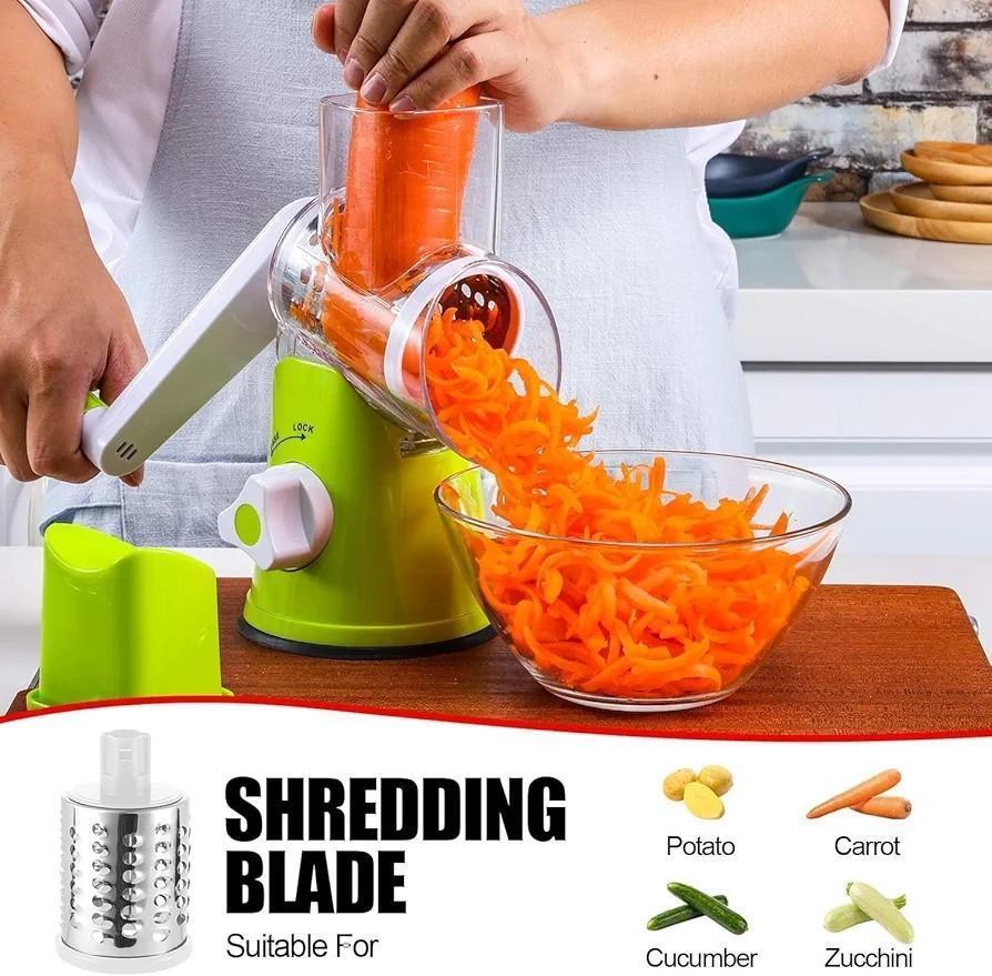 🥕 Compact Vegetable Cutter - 3-in-1 Slicer & Shredder 🔪