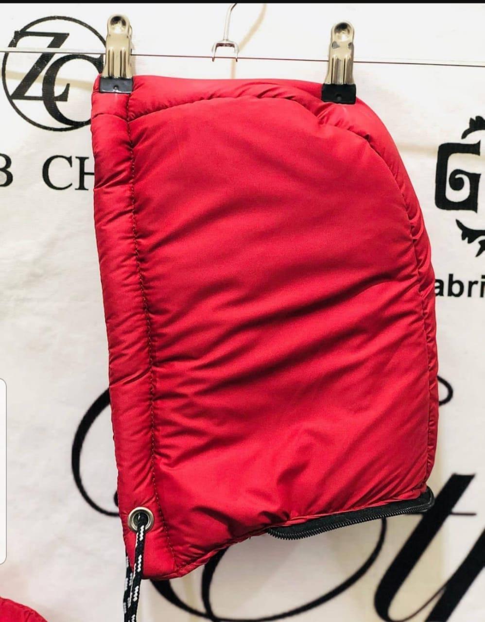 🔥 Men's Premium Red Sleeveless Puffer Jacket - Emporio Armani Style | Winter Collection