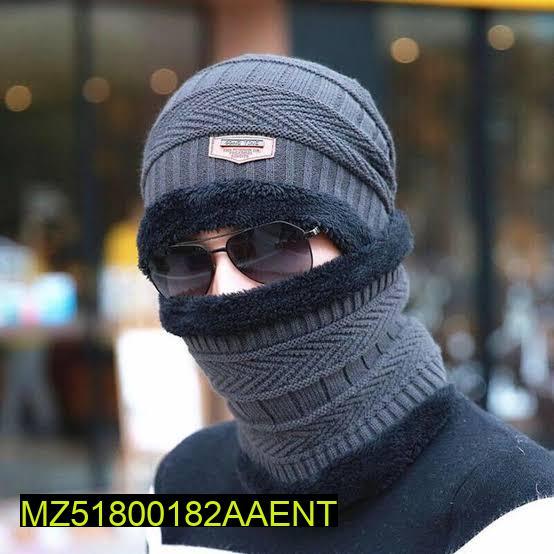 🔥 Double Layered Warmth: Premium Knitted Beanie & Neck Warmer Set | Essential